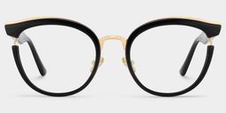 Laraine Black Cat eye Glasses0