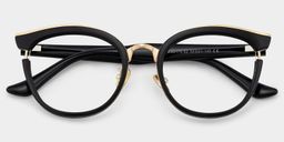 Laraine Black Cat eye Glasses1