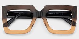 Brandon Tawny Square Glasses1
