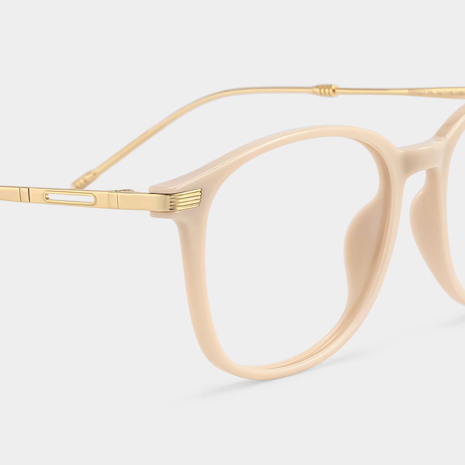 Greene Beige Square Mixed Frame Glasses for Women | ZEELOOL5