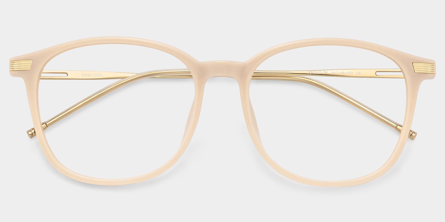 Greene Beige Square Mixed Frame Glasses for Women | ZEELOOL2