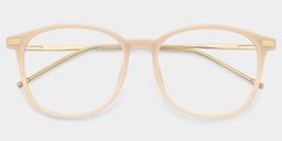 Greene Beige Square Glasses2