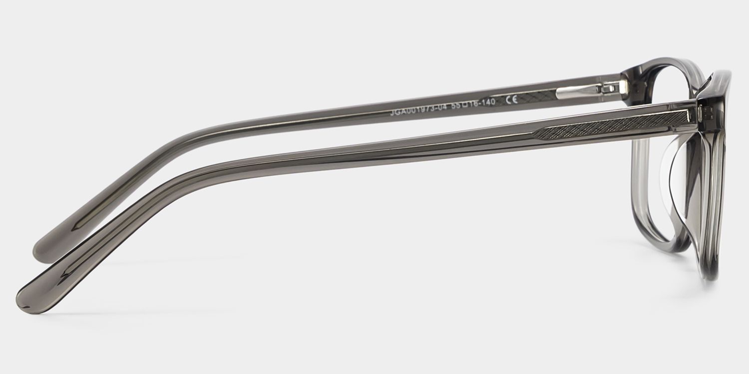 Connie Gray Rectangle Acetate Frame Glasses for Men | ZEELOOL3