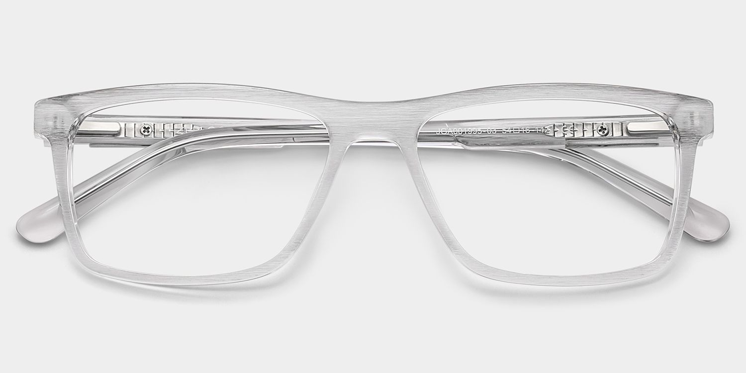 Daniel Gray Rectangle Acetate Frame Glasses for Men | ZEELOOL1
