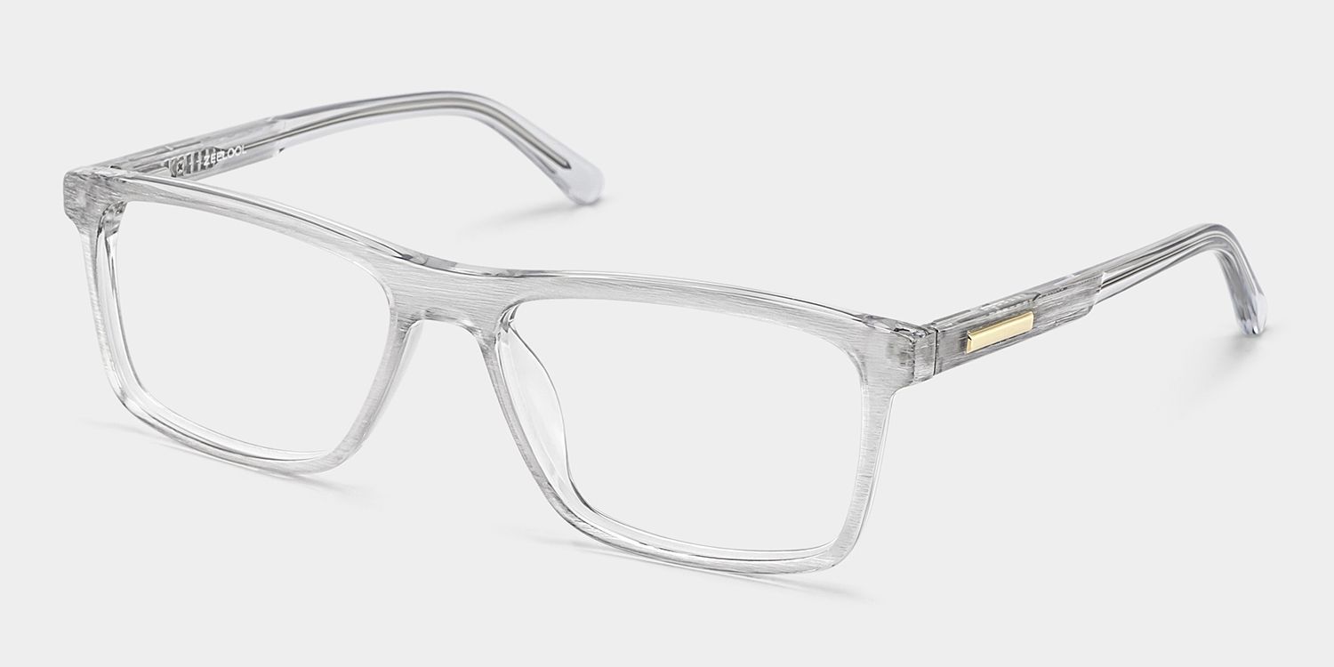Daniel Gray Rectangle Acetate Frame Glasses for Men | ZEELOOL2
