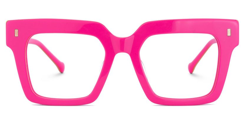 Gilberto Bright Pink Square Glasses
