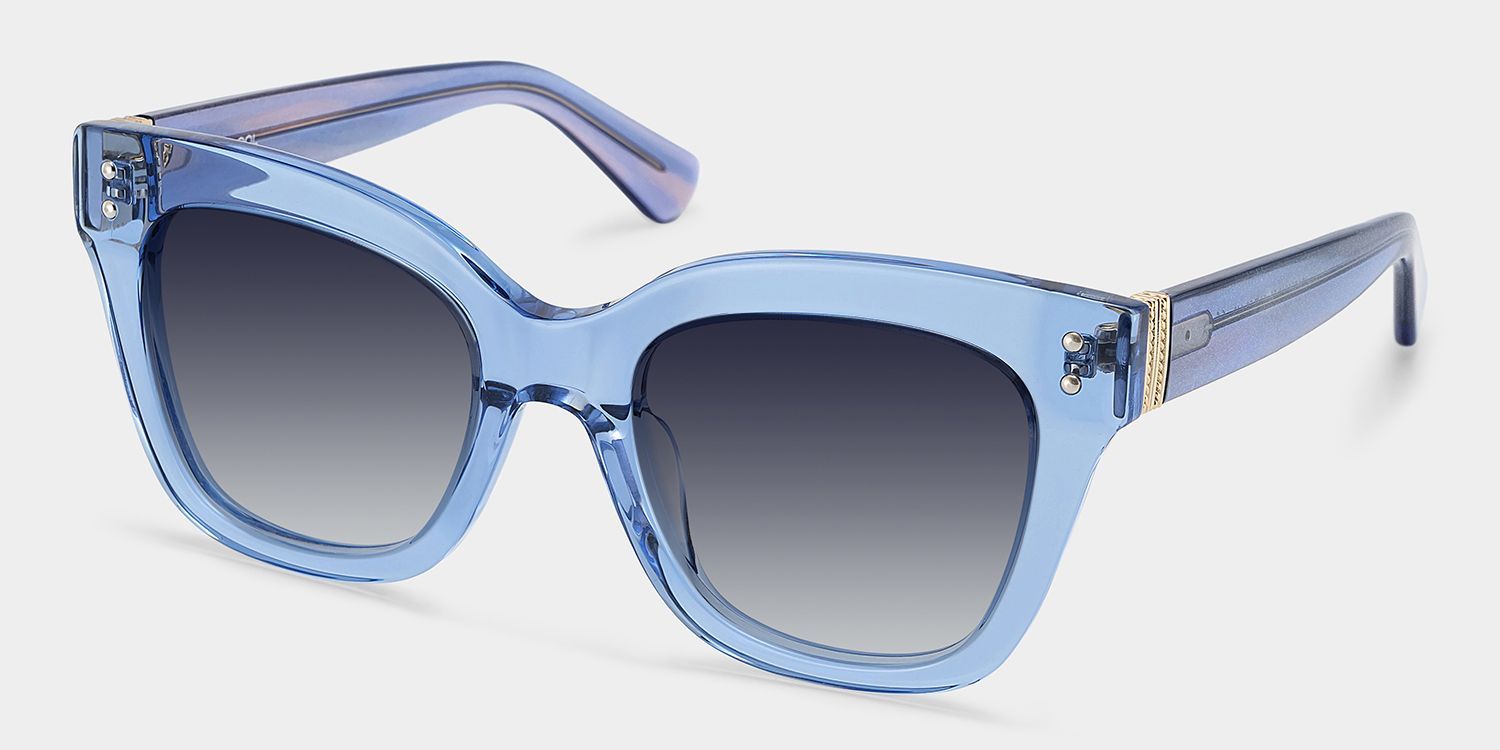 Stella Butterfly Blue Full Rim Sunglasses | ZEELOOL CA2