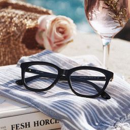 Isabella Black Square Glasses0