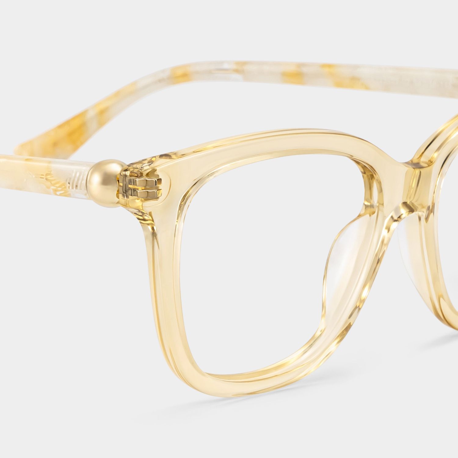 Affordable Clear Yellow Isabella Square Glasses Frames | ZEELOOL4
