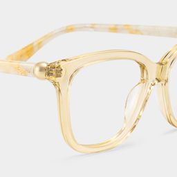 Isabella Clear Yellow Square Glasses4