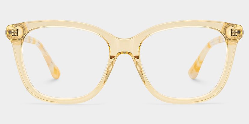 Isabella Clear Yellow Square Glasses