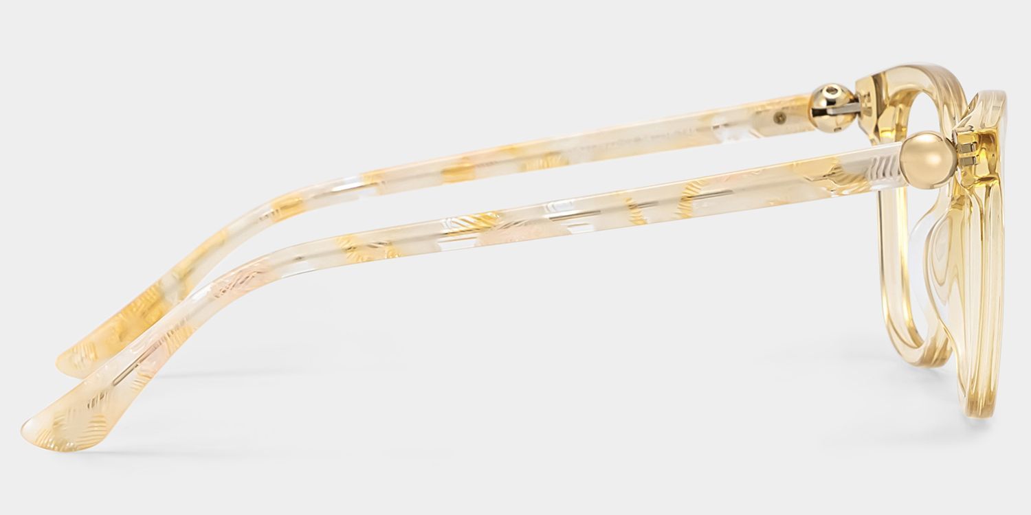Affordable Clear Yellow Isabella Square Glasses Frames | ZEELOOL3