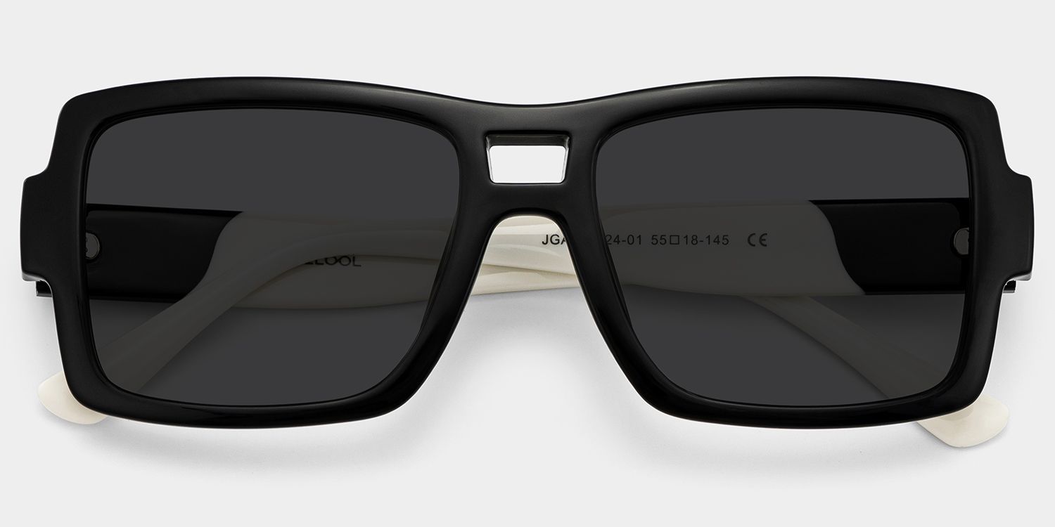 Nora Black Aviator Polarized Sunglasses for Driving | ZEELOOL CA1