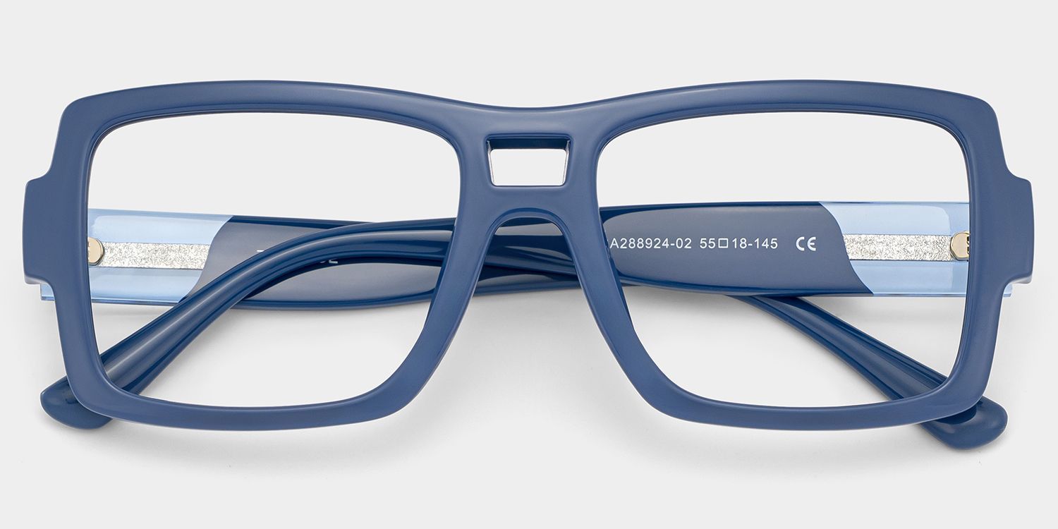 Blue Nora Aviator Eyeglass Frame for Women | ZEELOOL1