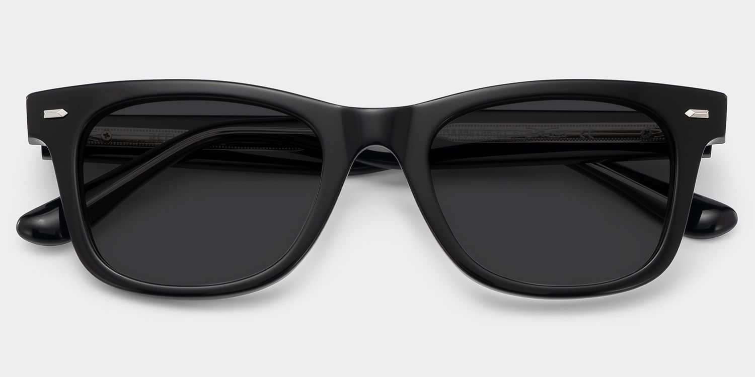 Robert Acetate Black Frame Sunglasses | ZEELOOL CA1