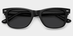 Robert Black Rectangle Sunglasses1