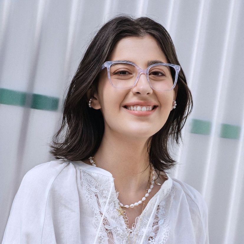 Caroline Clear Square Glasses