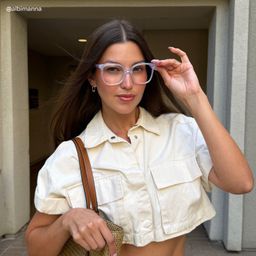 Caroline Clear Square Glasses7