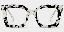 Megan Cow print Square Glasses1