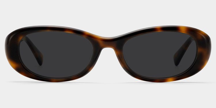 Catherine Tortoise Oval Sunglasses
