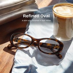 Catherine Tortoise Oval Glasses0