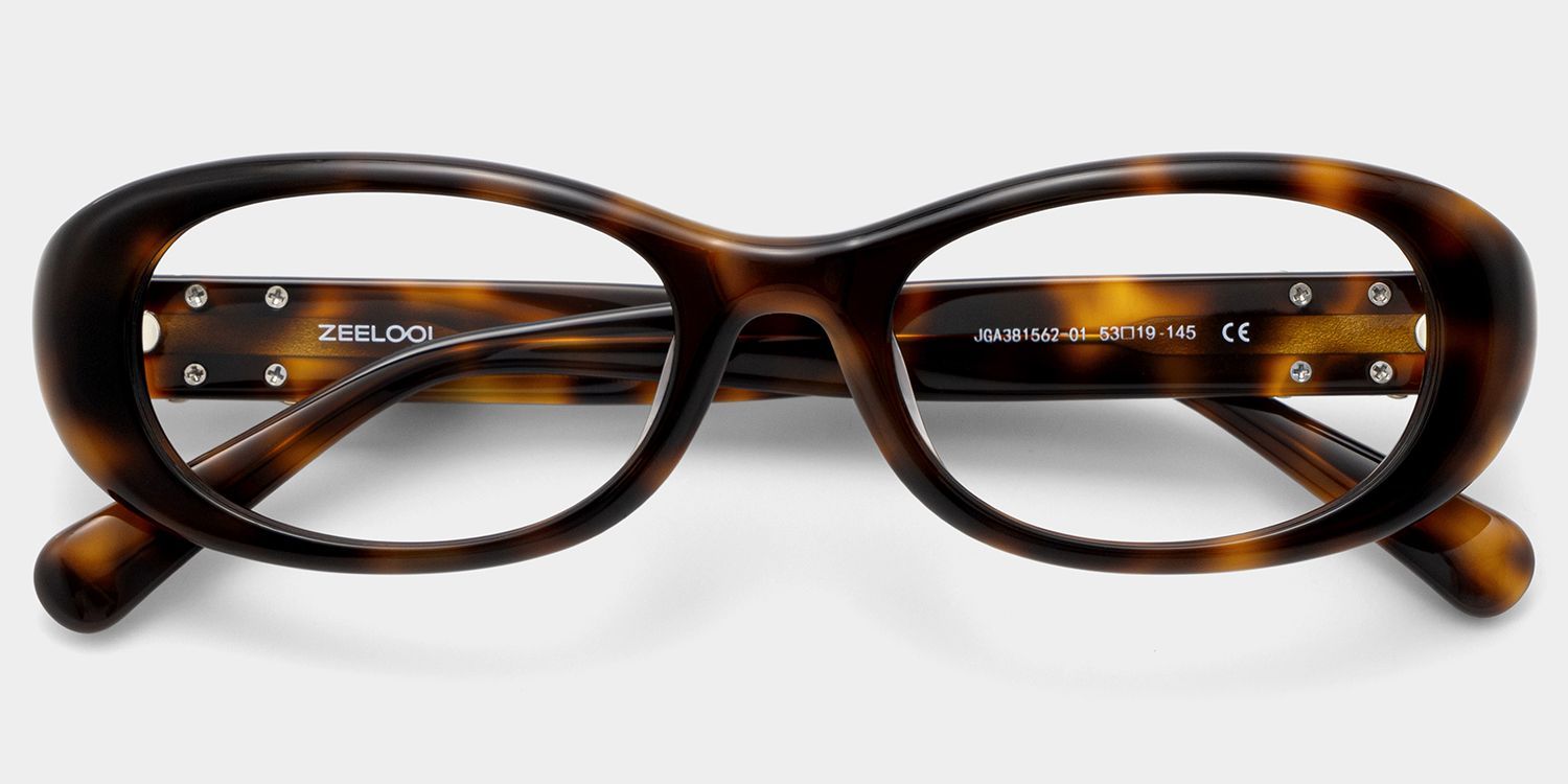 Catherine Tortoise Oval Frame Glasses Online | ZEELOOL2