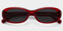 Catherine Red Oval Sunglasses1