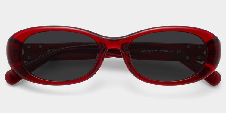 Catherine Red Oval Sunglasses