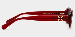 Catherine Red Oval Sunglasses3