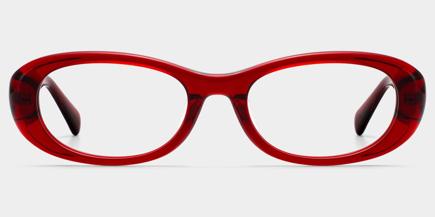 Catherine Red Oval Frame Glasses Online Sale | ZEELOOL1