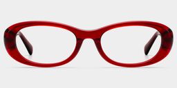 Catherine Red Oval Glasses1