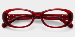 Catherine Red Oval Glasses2