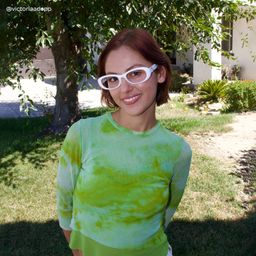 Catherine White Oval Glasses7
