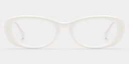 Catherine White Oval Glasses1