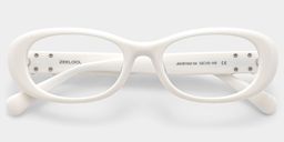 Catherine White Oval Glasses2