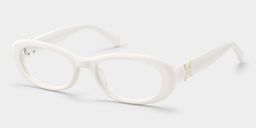 Catherine White Oval Glasses3