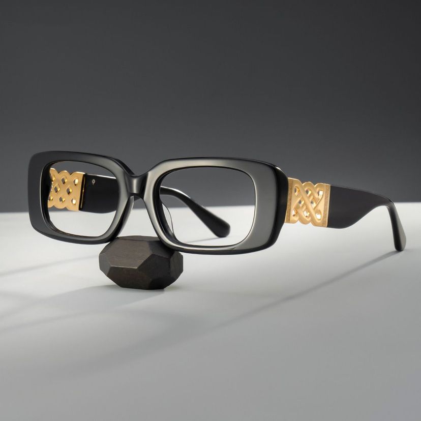 Jonas Black Rectangle Glasses