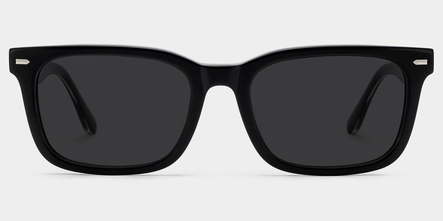 Patrick Rectangle Sunglasses with Acetate Black Frames | ZEELOOL CA0