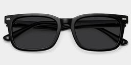 Patrick Black Rectangle Sunglasses1