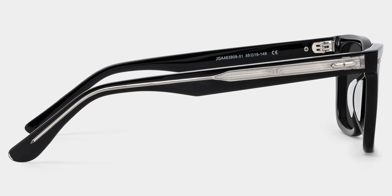 Patrick Rectangle Sunglasses with Acetate Black Frames | ZEELOOL CA3