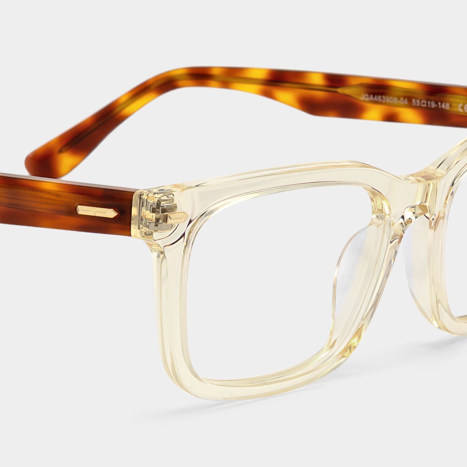 Patrick Clear Yellow Rectangle Glasses Frames for Men | ZEELOOL5