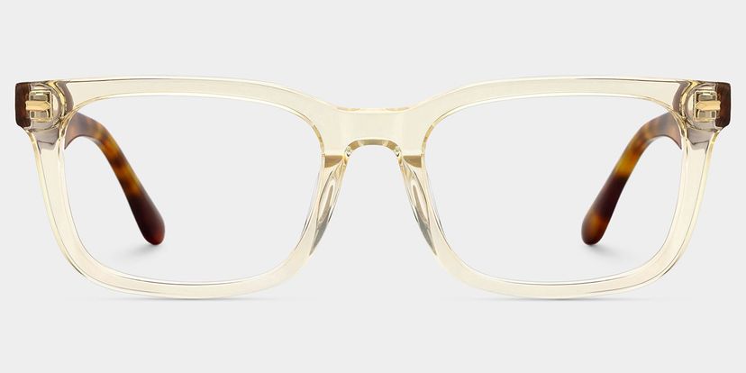 Patrick Clear Yellow Rectangle Glasses