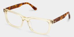 Patrick Clear Yellow Rectangle Glasses3