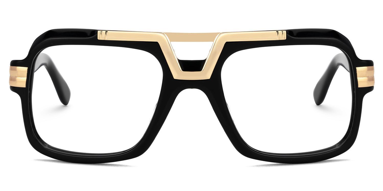 Croswell Acetate Aviator Black Frame Glasses | Zeelool0