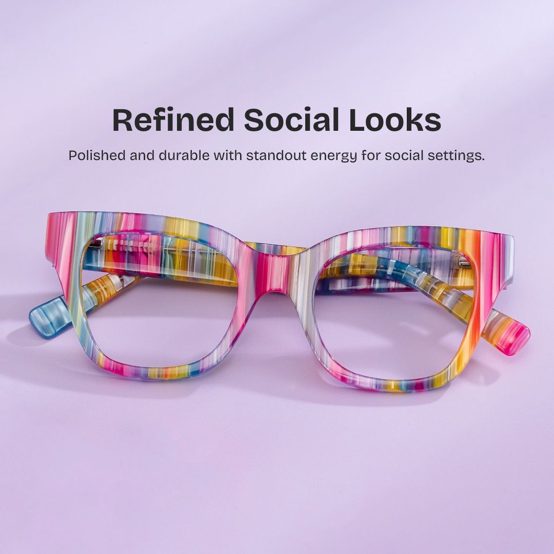 Nereyda Candy Color Eyeglasses Skittles for Women | ZEELOOL5