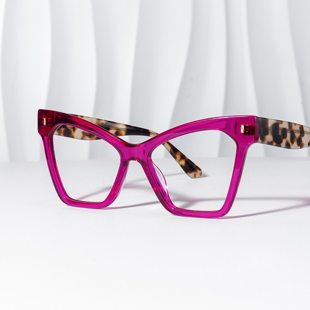 Senica Cateye Purple Glasses — Modern Acetate Frames | ZEELOOL0