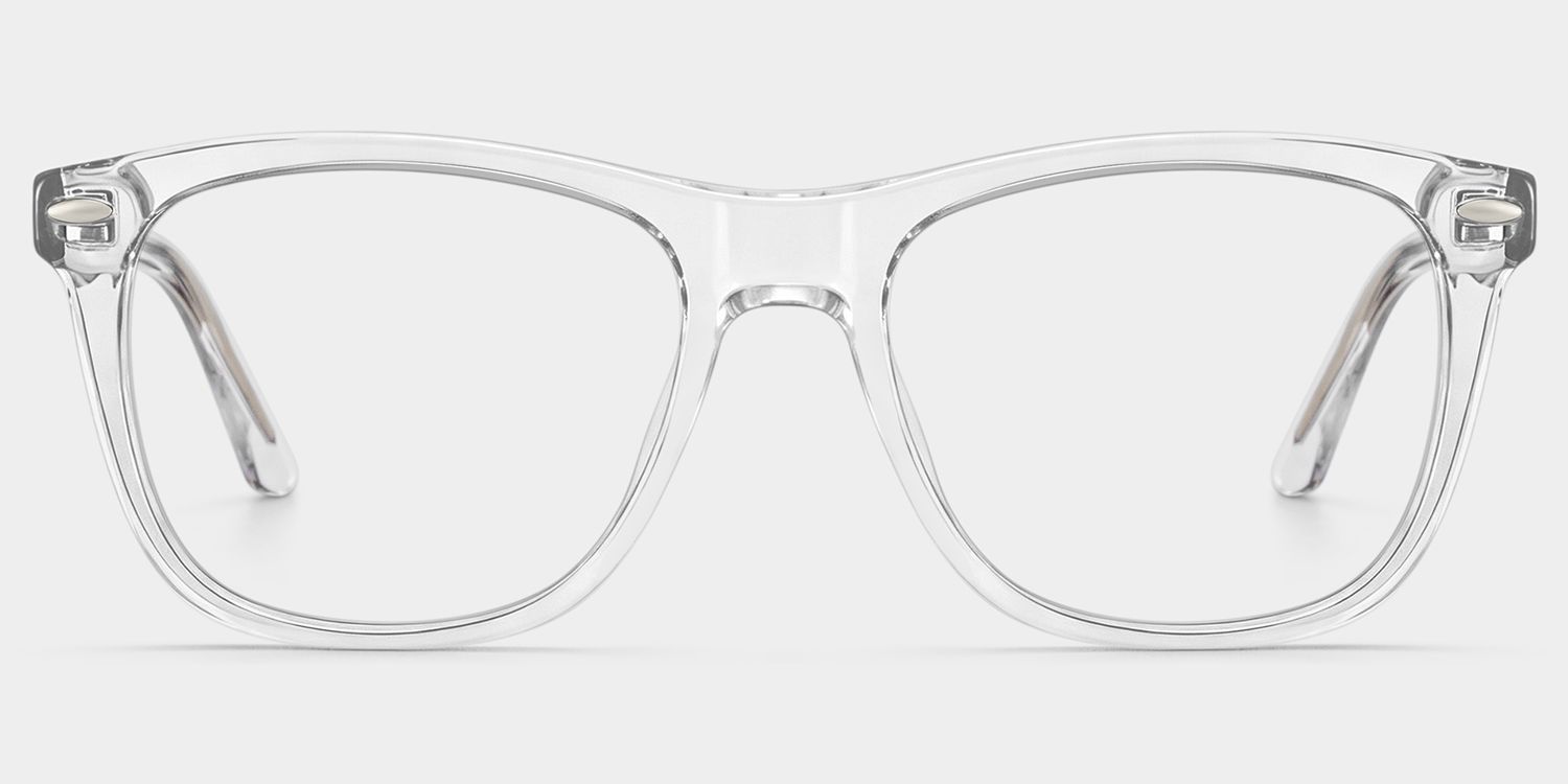 Atlas Clear Rectangle Acetate Frame Glasses for Men | ZEELOOL0