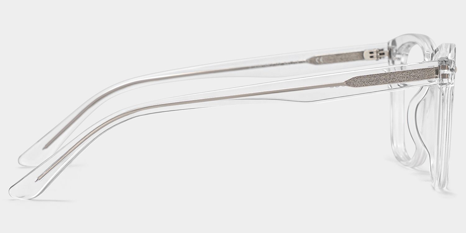 Atlas Clear Rectangle Acetate Frame Glasses for Men | ZEELOOL3