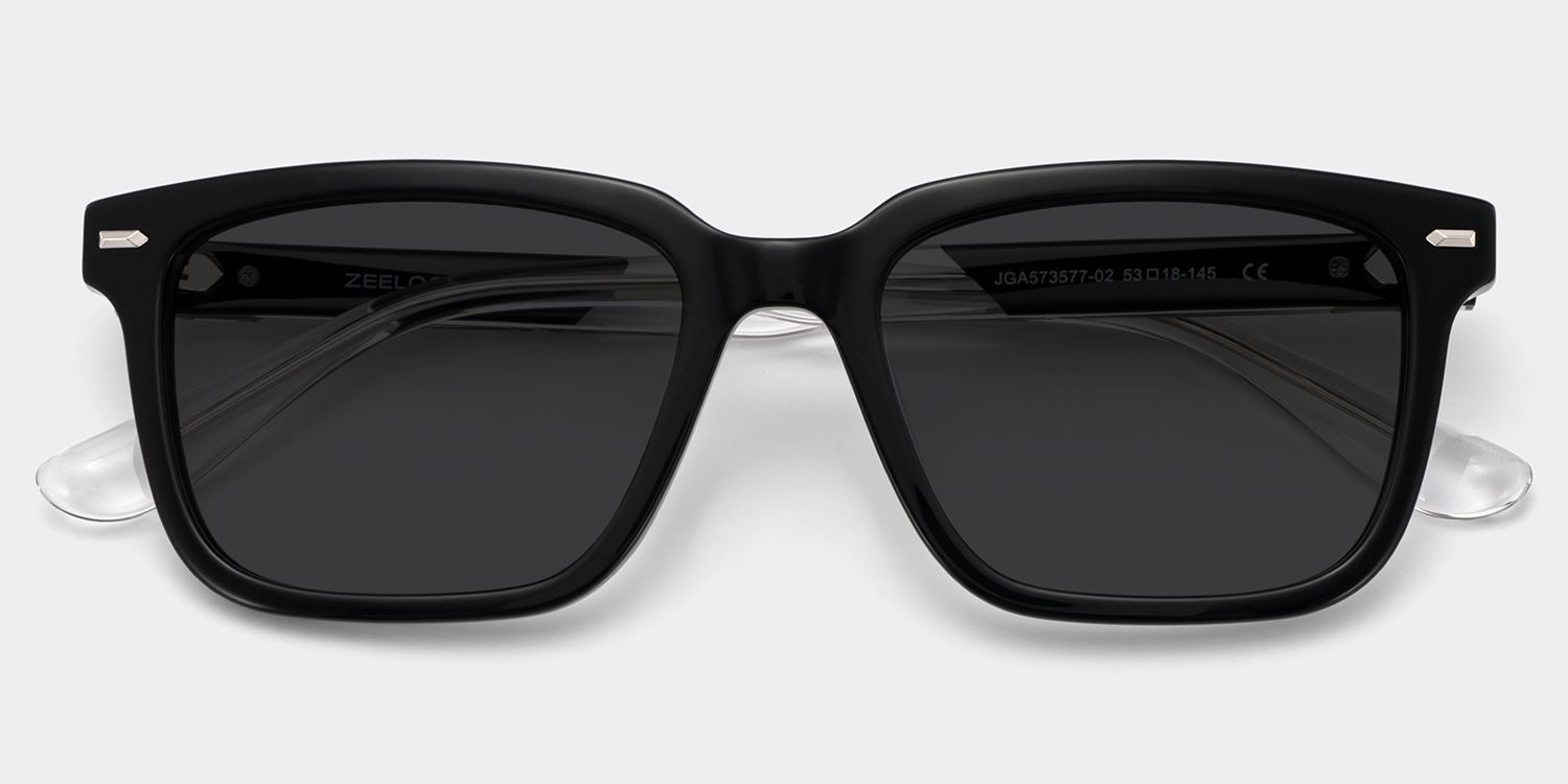 George Black Frame Sunglasses with Rectangle Style | ZEELOOL CA1