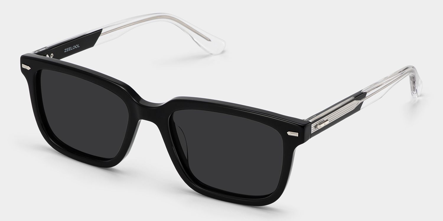 George Black Frame Sunglasses with Rectangle Style | ZEELOOL CA2